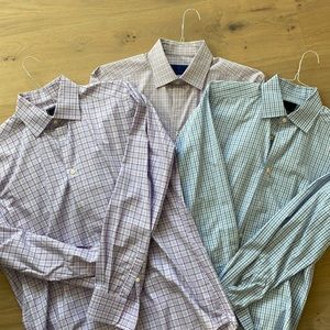 David Donahue Button-Up Dress Shirts. Neck: 16” Arm length: 34-35”